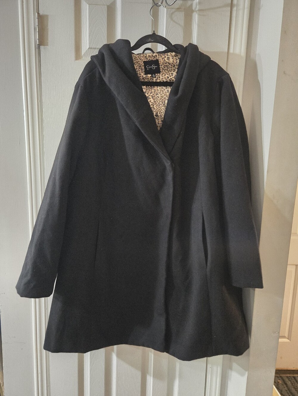 3x Jessica Simpson black hooded coat